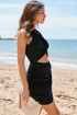 'Saffron' Cutout Round Neck Sleeveless Mini Dress - Celes Fashion